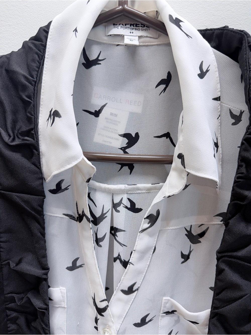 Black Ruffled Open Cardigan w/ White Raven Print Top Set Black Tie Wedding Ready - Picture 2 of 8